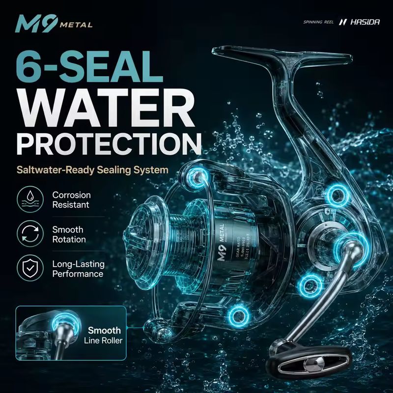 HASIDA M9 Spinning Reel Full M - Trolling Reel ulasan dan harga