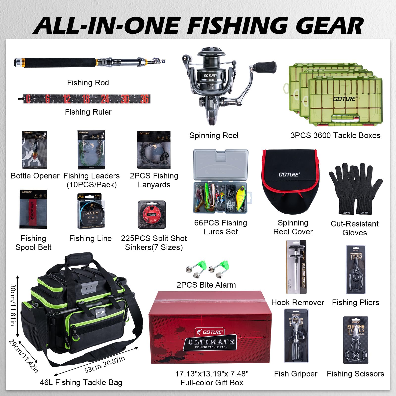 Goture Portable Travel Fishing - Reel Bag ulasan dan harga