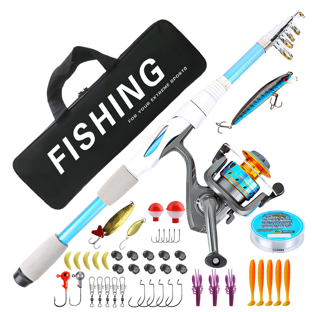 Blue White 1.8M Fishing Rod Re - Reel Bag ulasan dan harga